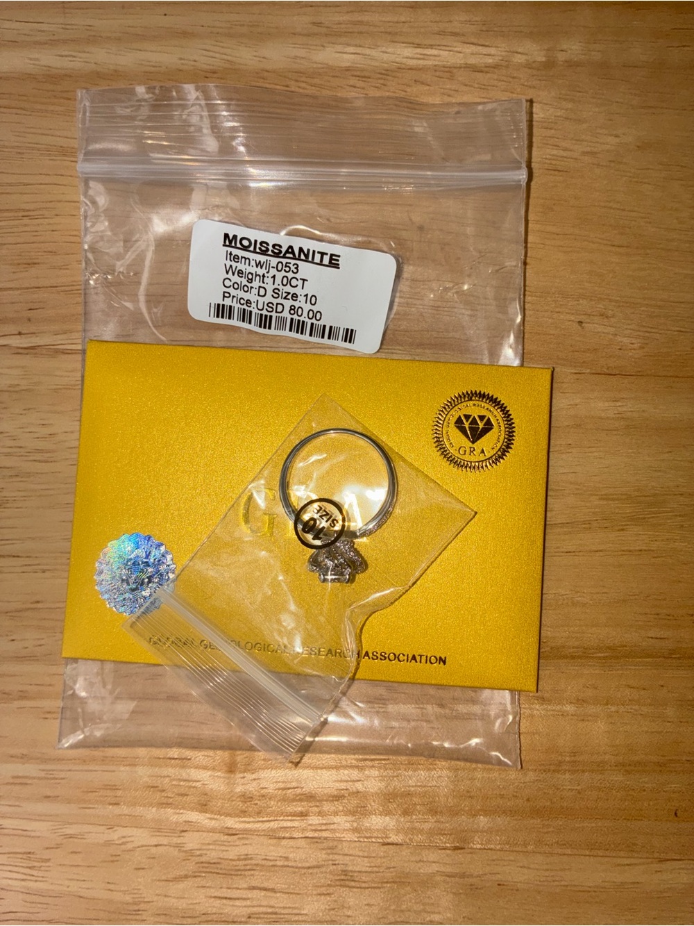 Moissanite Dimond Ring Size 10